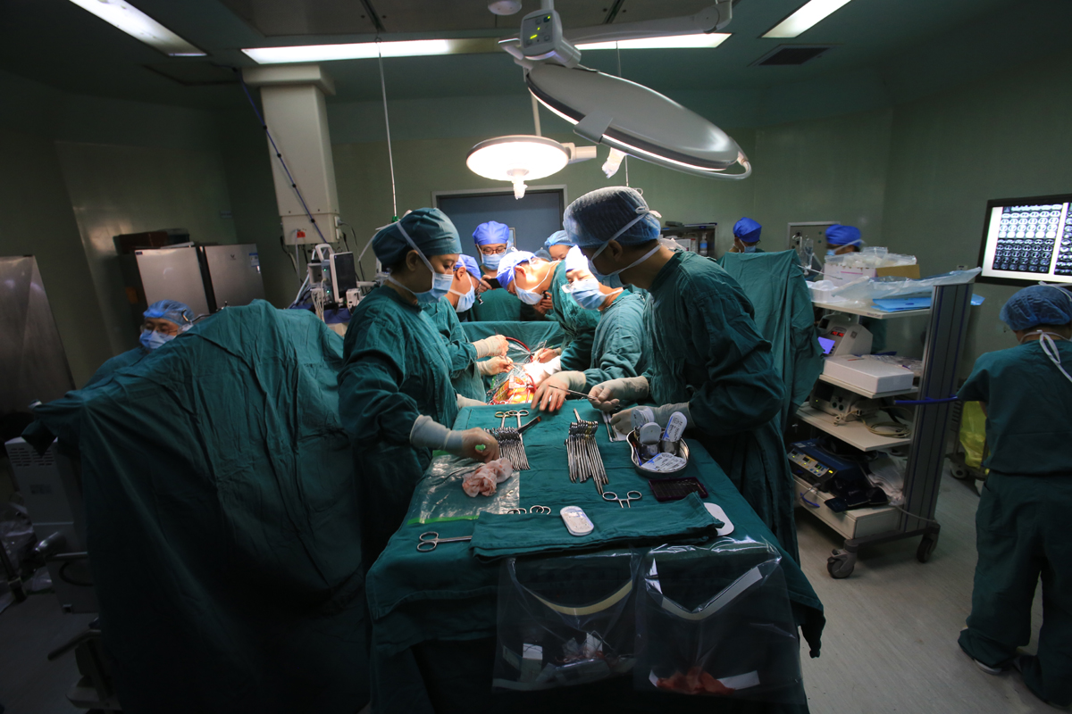 Hospital surgical team